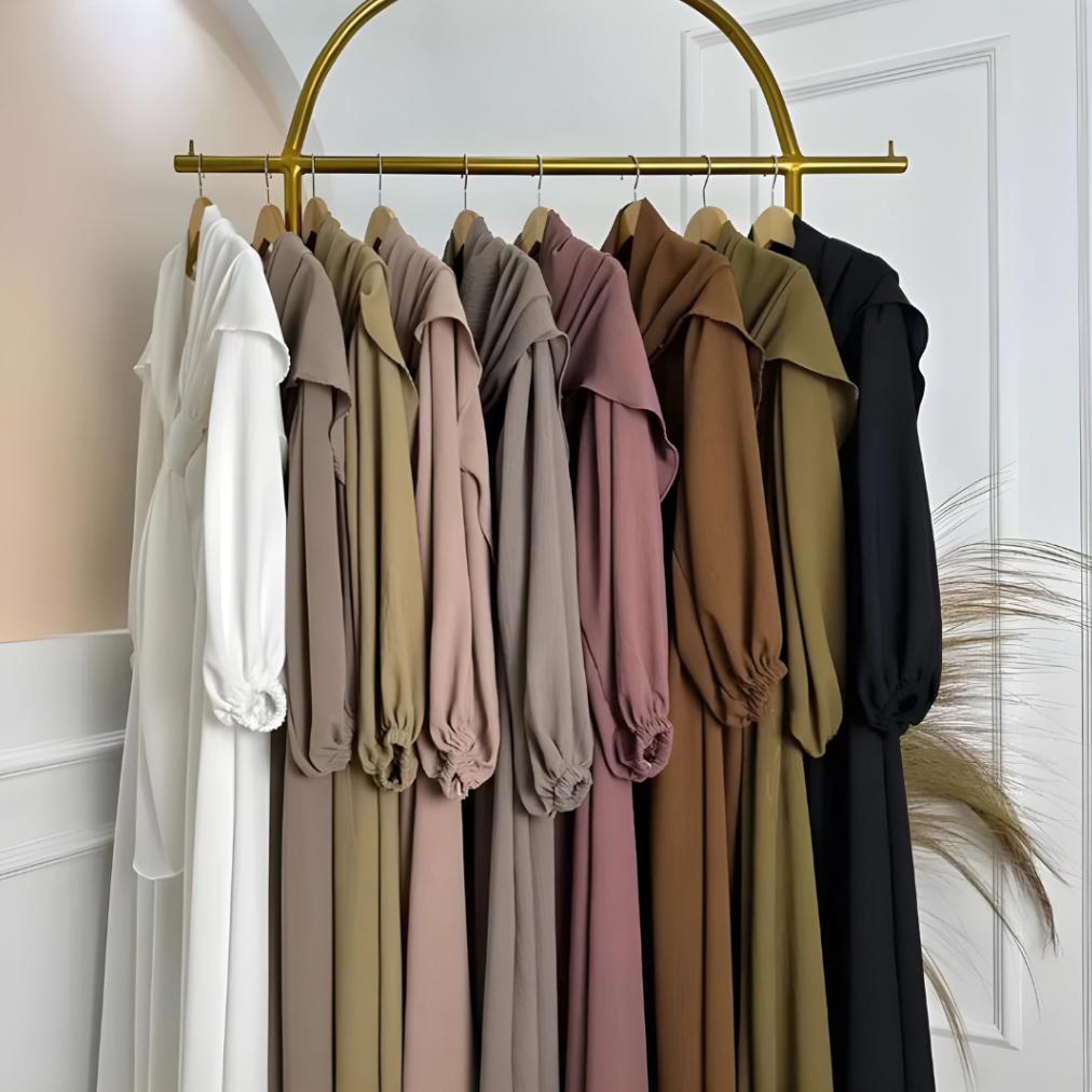 Grade Ori Gamis Set Hijab Luna Syar'I Pasmina Oval Cringkel Airflow Premium