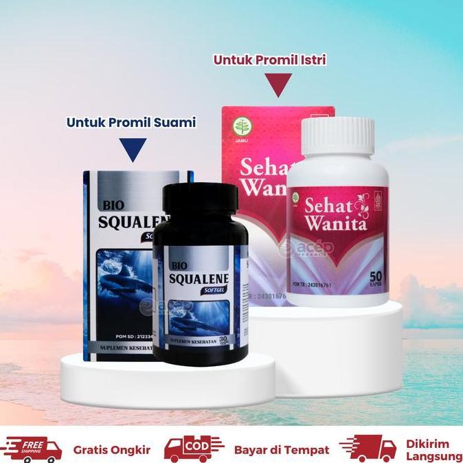 Kenk- Sehat Wanita Bio Squalene Untuk Promil Kesuburan Wanita Kesuburan Pria Satu Paket Promil Pasut
