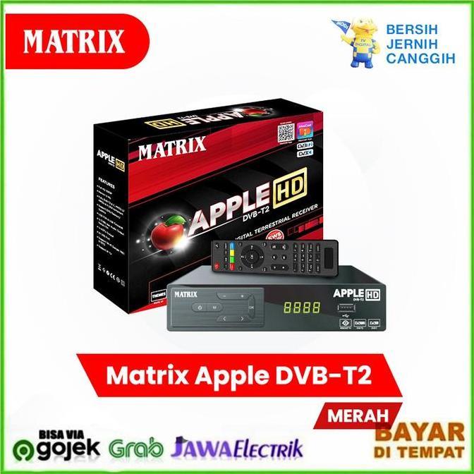 Set Top Box Matrix Apple Merah+ Kabel Hdmi + Wifi Dongle