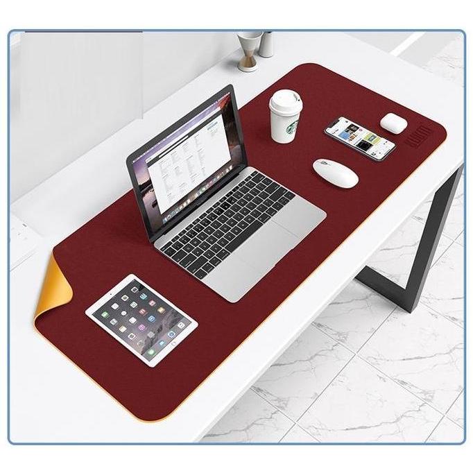 Triple W 120x60cm Leather Mousepad Desk Mat Mouse Pad Double Side