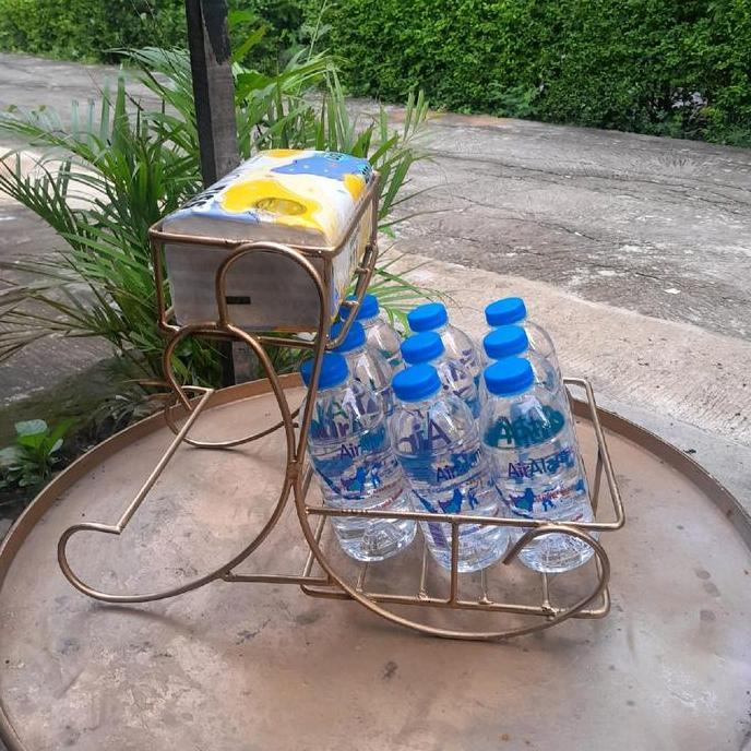 Termurah / Hot Sale Rak Minuman Aqua Gelas/Tempat Tisu/Rak Minuman Lebaran Besi