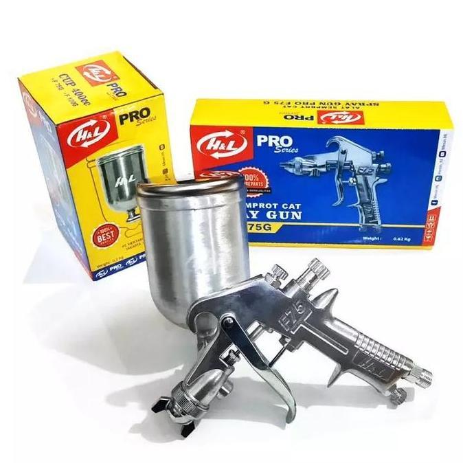HNL F75G SPRAY GUN - ALAT SEMPROT CAT BODI CHROME