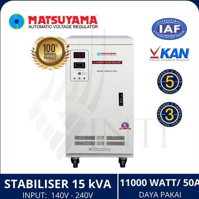 STABILIZER MATSUYAMA 15000 WATT 15 KVA STAVOLT STABILISER AVR/LD-15GS ORIGINAL DAN TERPERCAYA