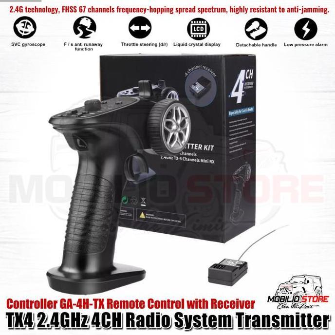 TX4 2.4GHZ 4CH RADIO SYSTEM TRANSMITTER CONTROLLER GA-4H-TX REMOTE ORIGINAL DAN TERPERCAYA