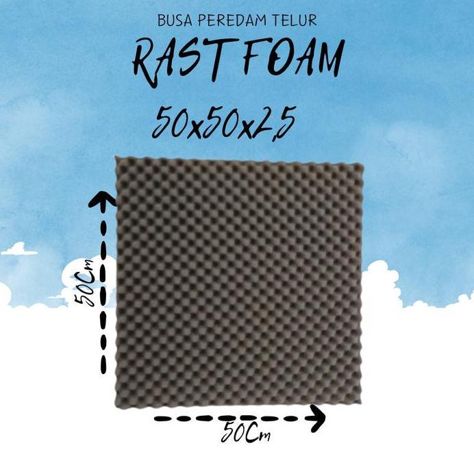 Busa Peredam Suara Ruangan dinding foam lembaran Kedap Telur 50x50x2,5