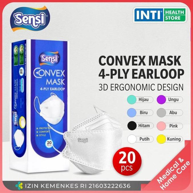 Sensi | Convex Mask 4 Ply | Masker Earloop 4 Ply | Masker Sensi