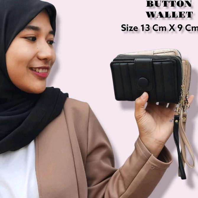 Kasora- Dompet Wallet Button Uang Wanita