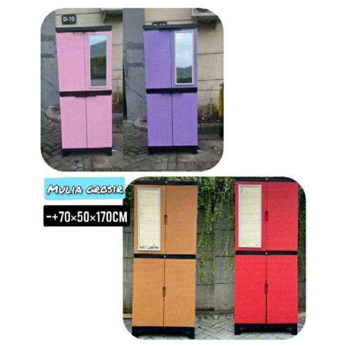 Lemari Plastik Diva Jumbo Susun 4 Model Rak Lemari Baju kira 70x50x170cm
