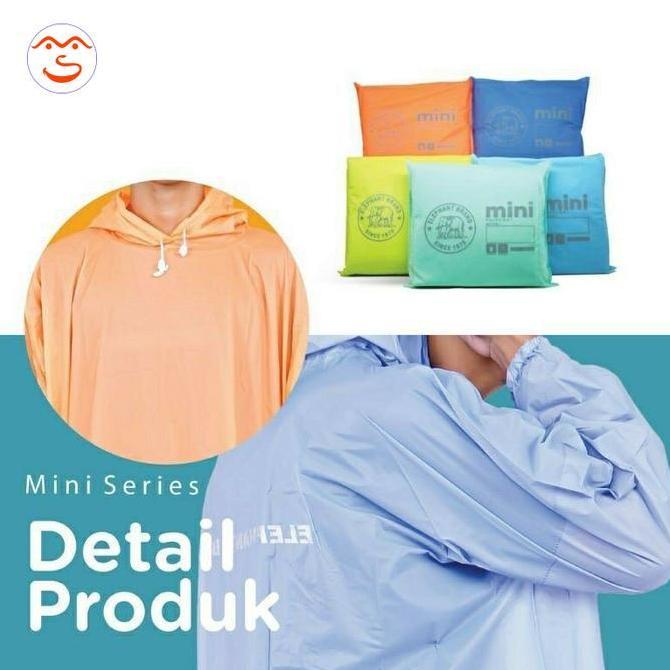 Elephant Brand Jas Hujan Ponco Lengan Mini