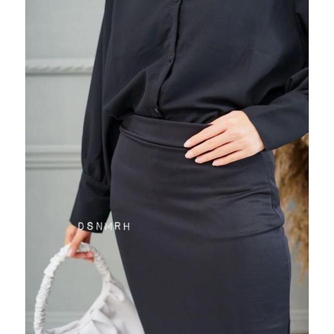 TAMPIL MODIS  Rok Span Panjang Bahan Scuba | Rok Span | Rok Kerja Span Scuba Panjang Premium Slim-fi