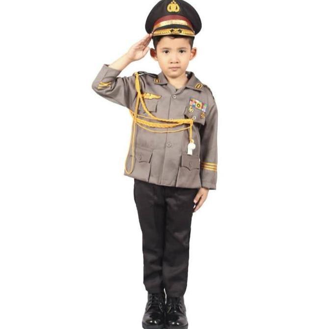 kostum profesi polisi anak baju polisi kecil pakaian polisi cilik