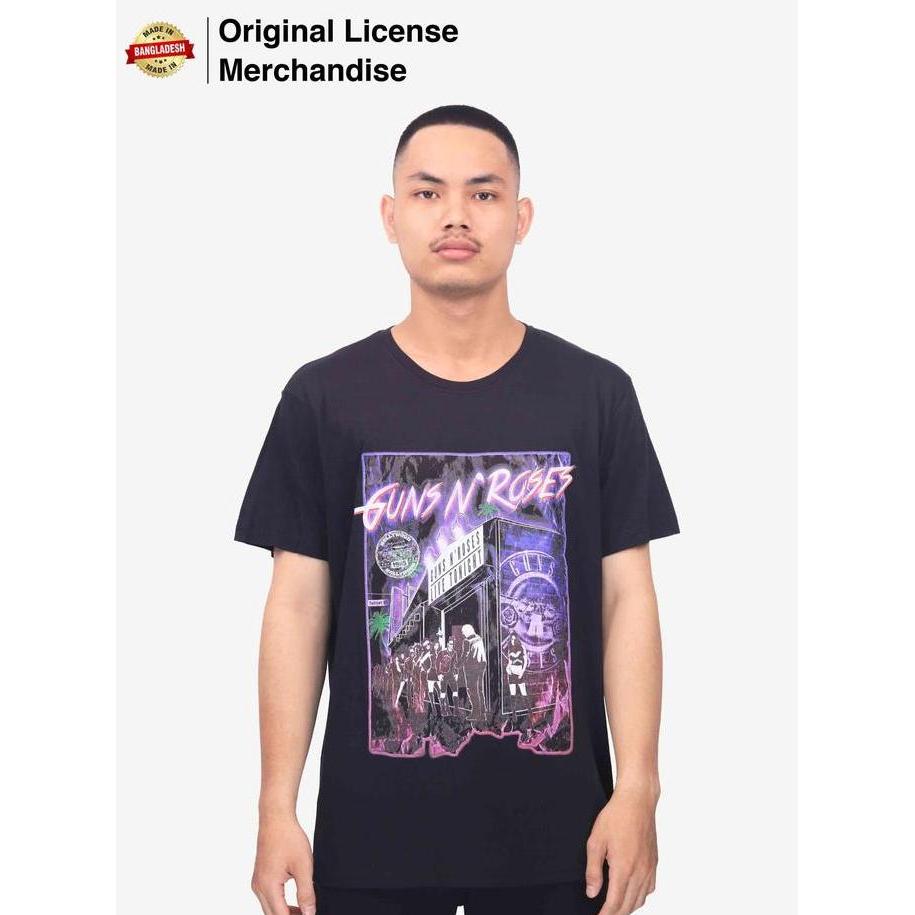 Kaos Tshirt Baju GNR GUNS N ROSES Original Round Neck Sunset Boulevard