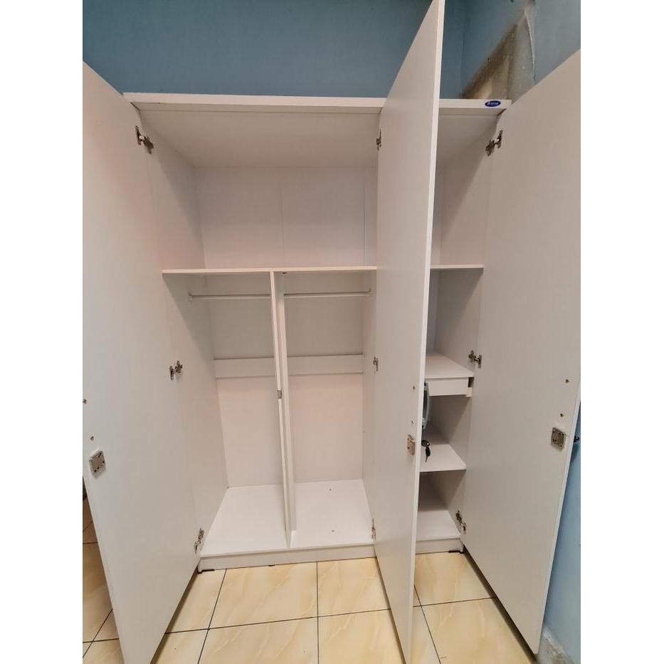 lemari baju lemari pakaian lemari 3 pintu full kaca lemari serbaguna