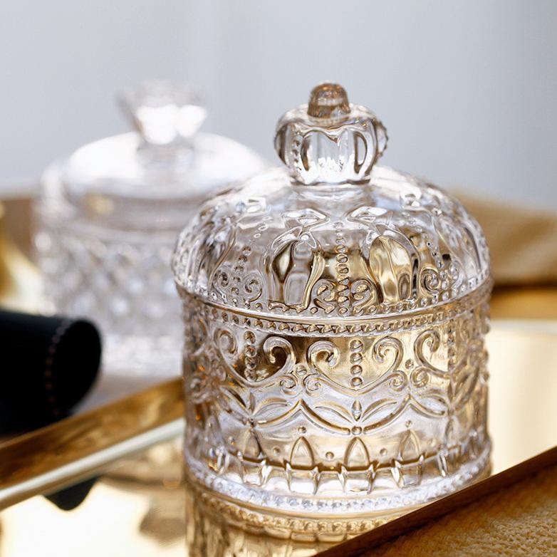 Toples Kristal Mewah Kaca Besar Tutup Kedap Udara