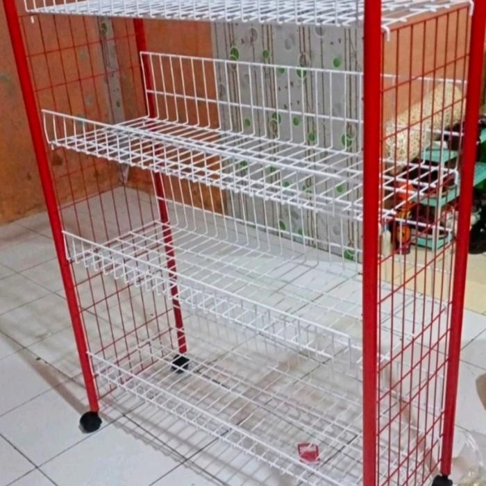 RAK SERBAGUNA JUMBO RAK BESI DISPLAY SNACK 4 SUSUN MASTER
