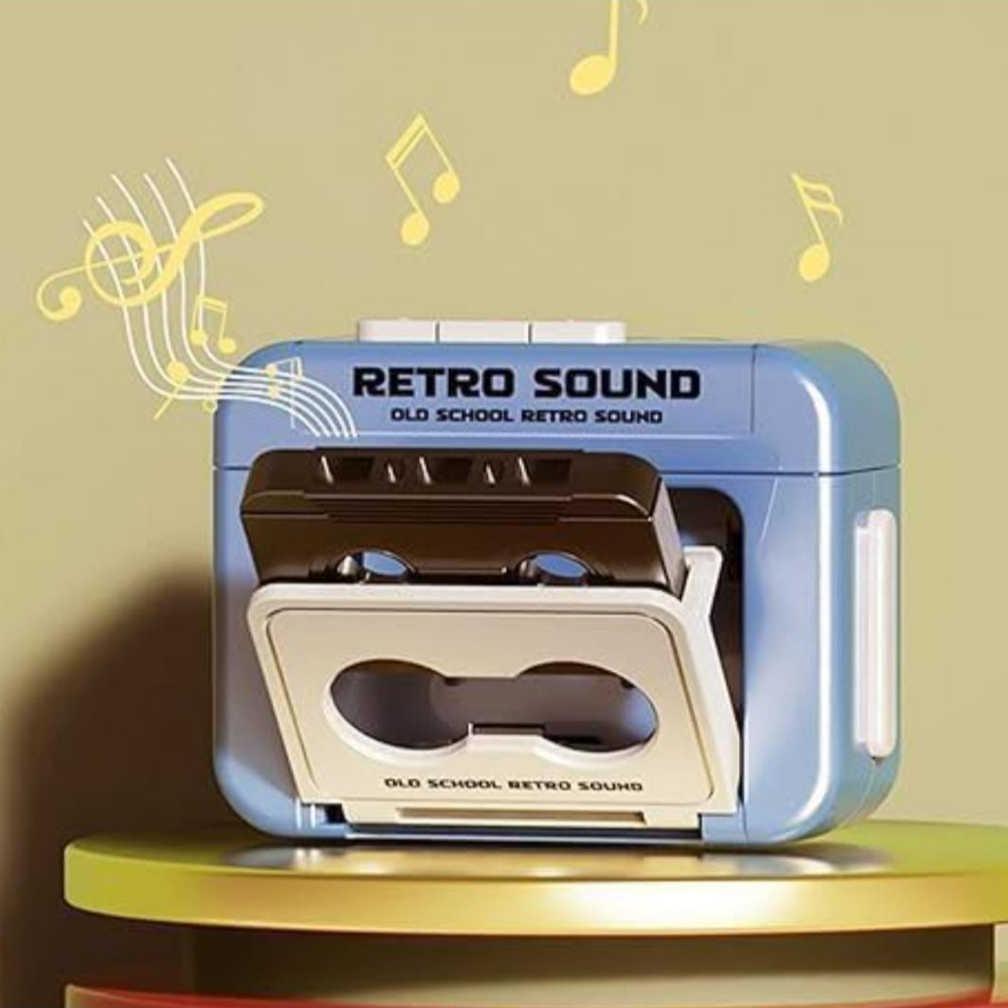 Retro Keychain Gantungan Kunci Musik Box Mini Tape Recorder