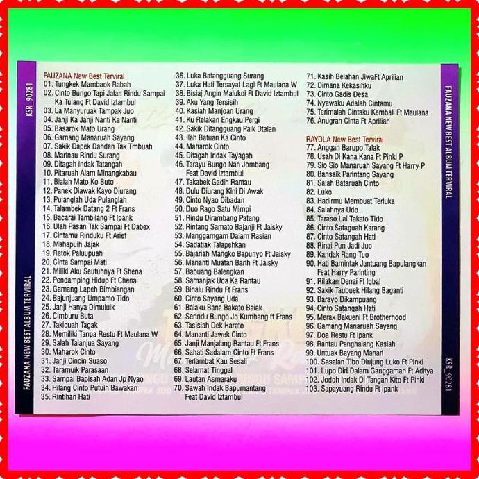 Grosir Kaset Cd Mp3 Lagu Fauzana Dan Rayola-Lagu Minang Fauzana-Kaset Cd Fauzana-Mp3 Lagu Fauzana-Ka