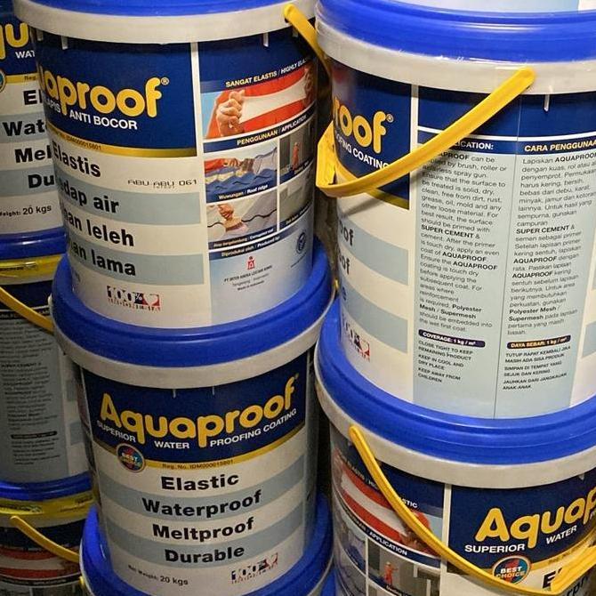 Murah Aquaproof Pail 20Kg Aquaproof 20Kg Elastex 20Kg Waterproof 20 Kg Abu Hitam Putih Warna Aquapro