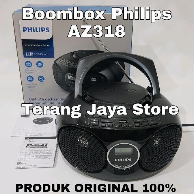 Sale Boombox Philips Az318 Portabel Audio Player Philips Az318B Cd Sound Machine Philips 318