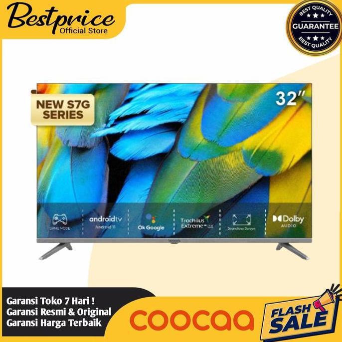 Sale Led Tv 32 Inch Android 11 Coocaa 32S7G Hdr10 Bezzel Less Android 11