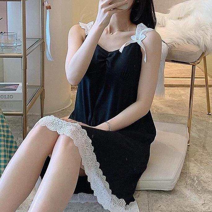 NEW DASTER WANITA KOREA STYLE DENGAN CUPBRA 4 SIZE FIT TO 70 KG - BAJU TIDUR IMPORT PREMIUM BEST
