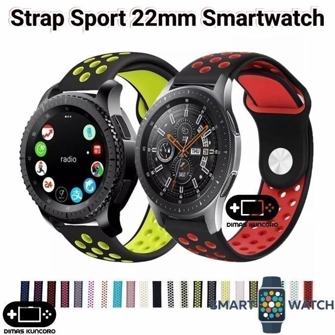 TERBARU|TERMURAH|BARU|PREMIUM|ORIGINAL|GARANSI|DISKON|PROMO STRAP SPORT 22MM SMARTWATCH SILICONE ADV
