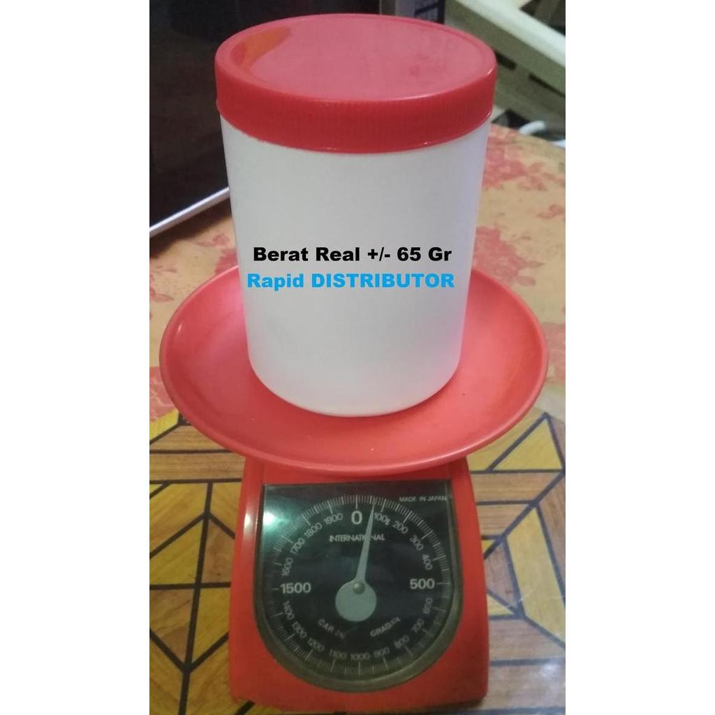 Keizai- 6Pieces Toples Plastik Hdpe 1000Ml Putih Jar 1 Liter Tabung 1L 1000 Ml