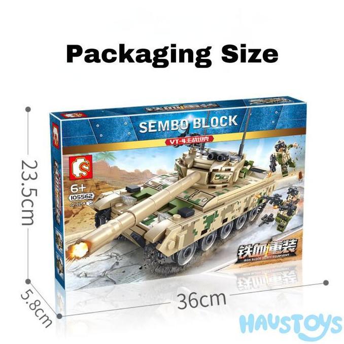 Sembo Block Brick Original Military Iron Tank SS