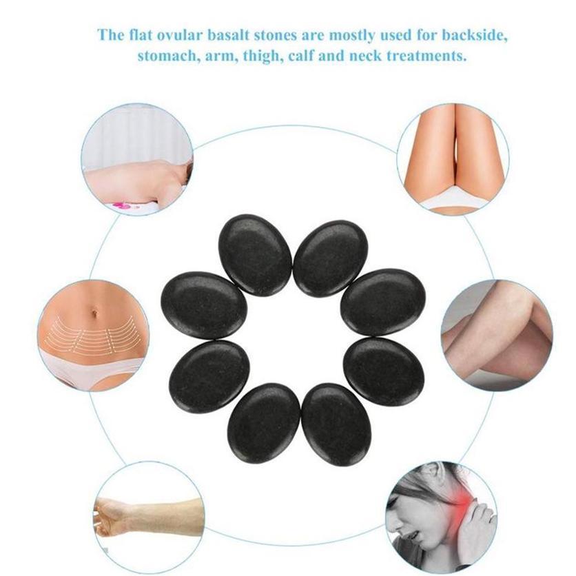 hot deals 16pcs/set body massage stones massage stone set hot stone with heater box