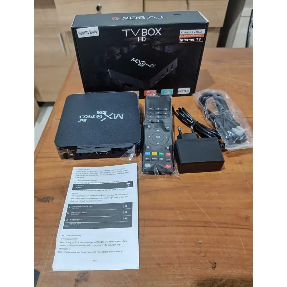 bestpromo smart tv box android mxqpro 5g 4k ram 1gb rom 8gb stb unlock paket tv