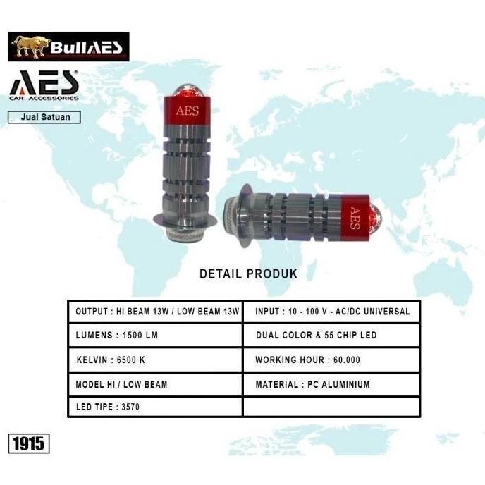 Promo Lampu H6 Led Laser Small steel Gun Headlamp Led 26 WATT AES Diskon