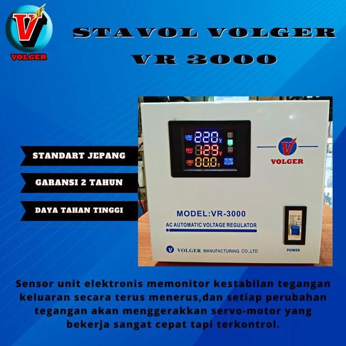 Stavolt VOLGER VR 3000 - Stabilizer Listrik VOLGER 3000 watt