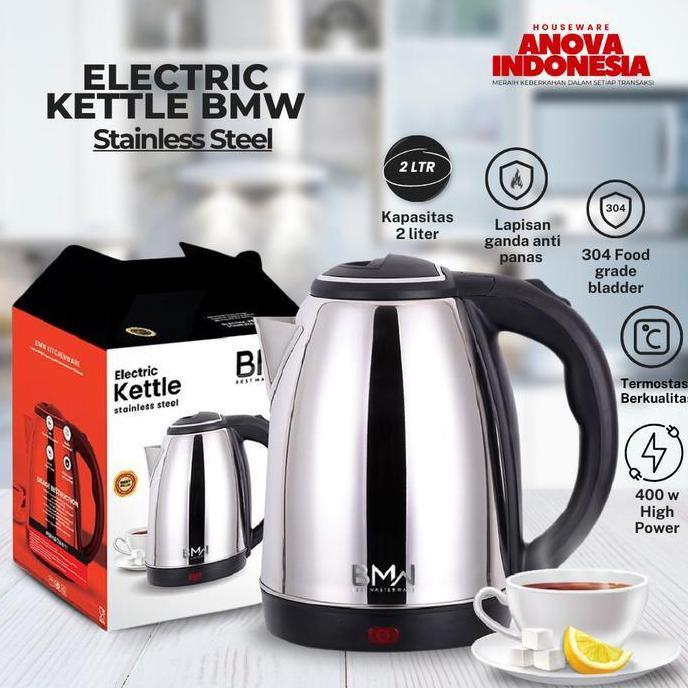 hot deals teko listrik bmw stainless ukuran 2 liter / teko listrik