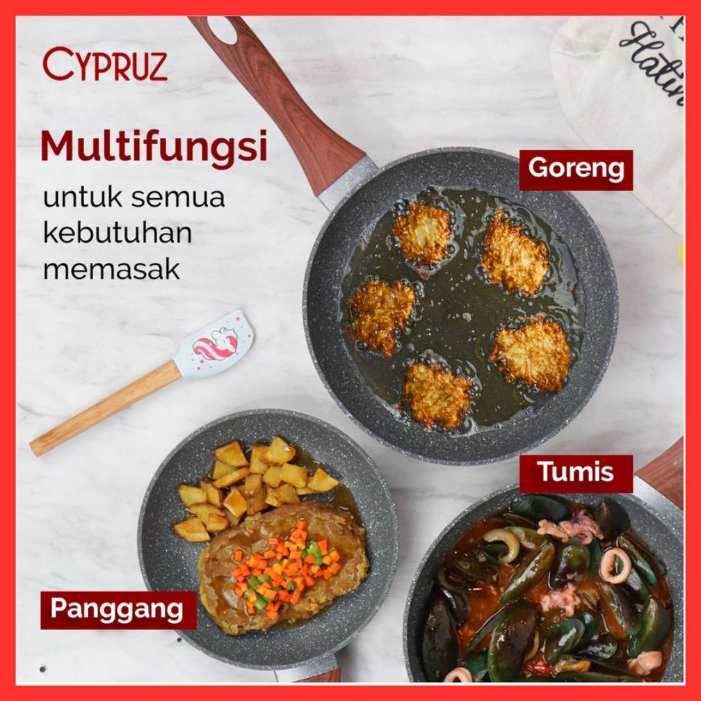 DISKON CYPRUZ MARBLE WOK PAN MARBLE FRY PAN MARBLE SAUCE PAN MARBLE GRILL PAN TAMAGOYAKI WAJAN ANTI 