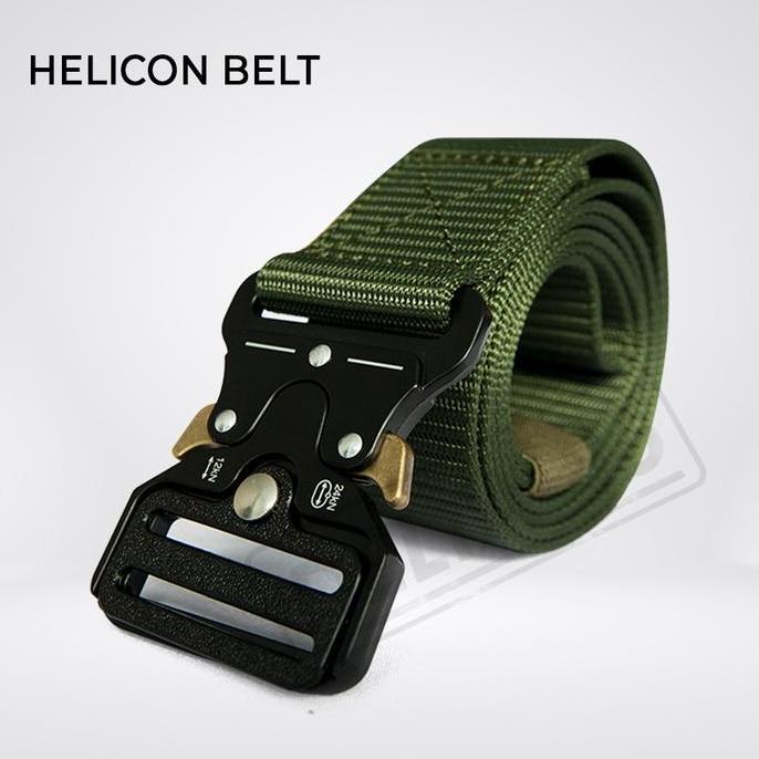 Shiyo- Sabuk Tactical / Sabuk Helicon Besi Hijau Sabuk Kain Pria Gesper