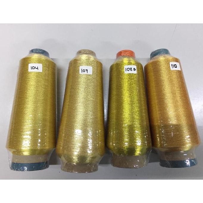 Benang Metalik Bordir / Benang Kodok / Benang Bordir Emas / Benang Rayon Bordir 100 gram