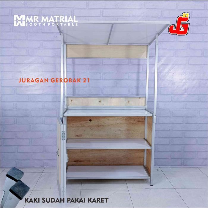 Meja Booth Portable Pintu Lipat Bisa COD Cocok Untuk Usaha Atau Jualan Minuman Dan Makanan Gerobak A