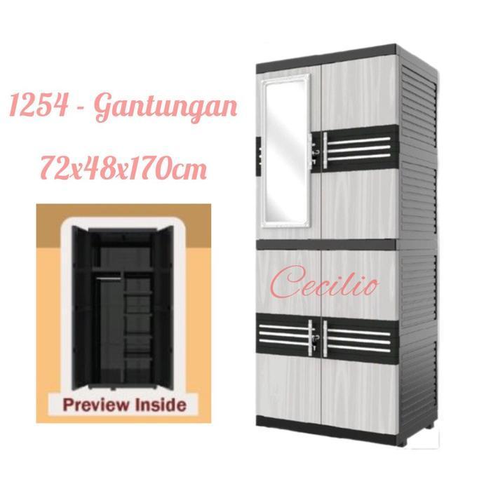Lemari Plastik 2 Pintu Gantung NAIBA FIT HANGER 1254 Khusus Bogor