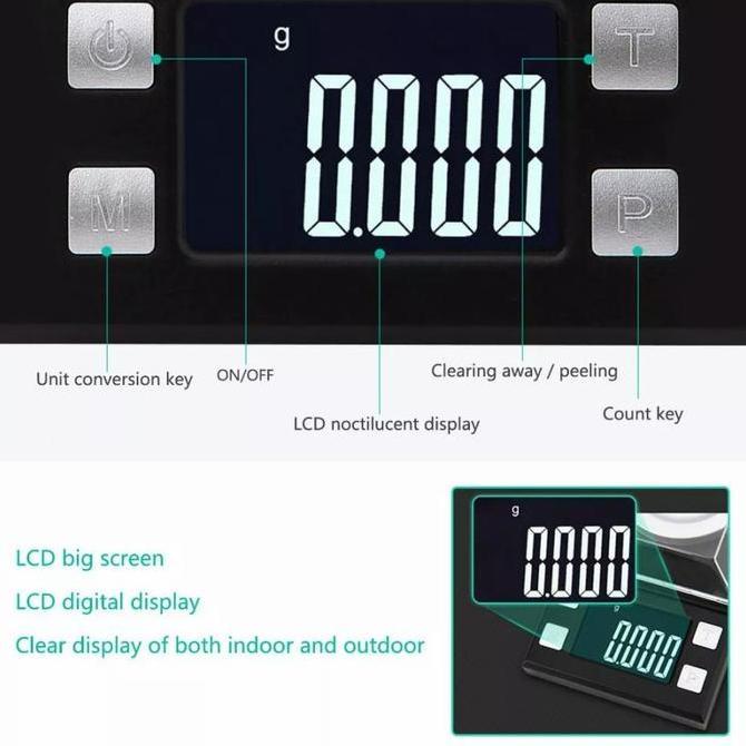 Timbangan Kecil Mini Pocket Scale Digital 0,001gr 0.001G - 100G