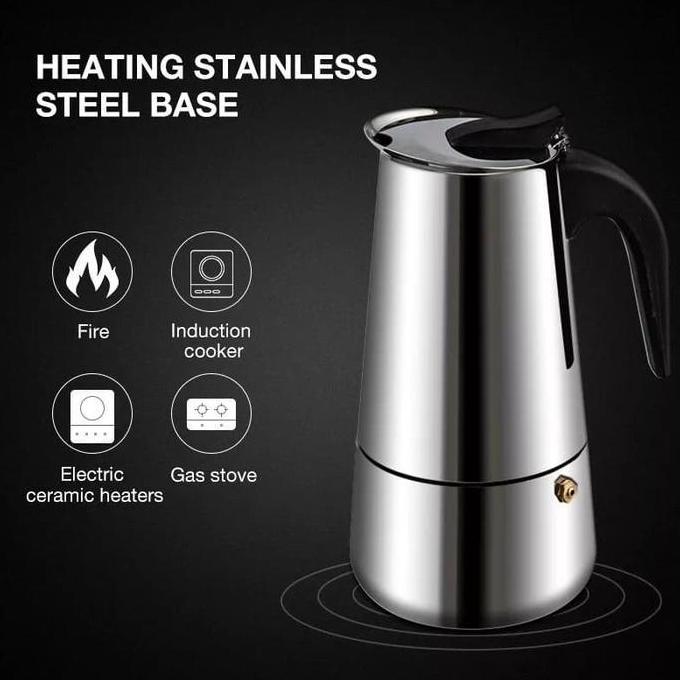 Moka Pot Coffee Maker Teko Stovetop Filter 300ml