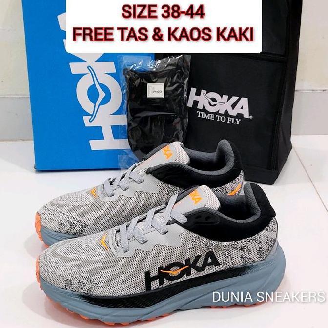 Hashiru- Sepatu Hoka Running Atr7 Premium Quality Free Tas Dan Kaos Kaki- Sepatu Lari Hoka - Sepatu 