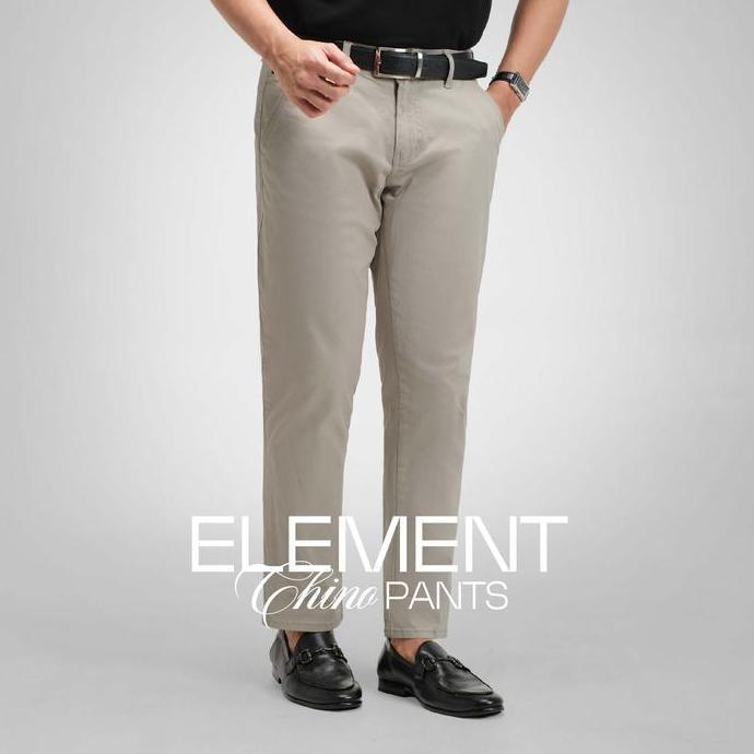 Termurah / Hot Sale Cutoff Element Chino Pants Celana Basic Pria Panjang Regular Fit Stretch