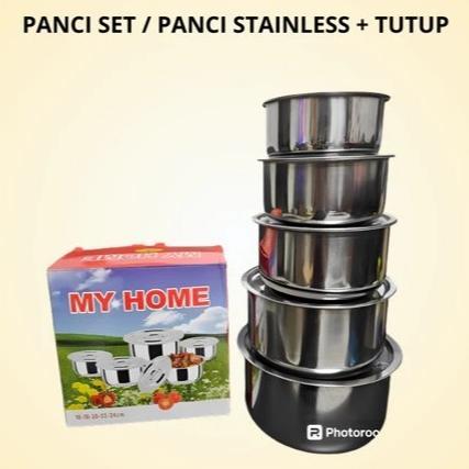 BEST SELLER PANCI SET / SUSUN 5 STAINLESS STEEL / PANCI INDIA / PANCI MY HOME SET / PANCI SET / PANC