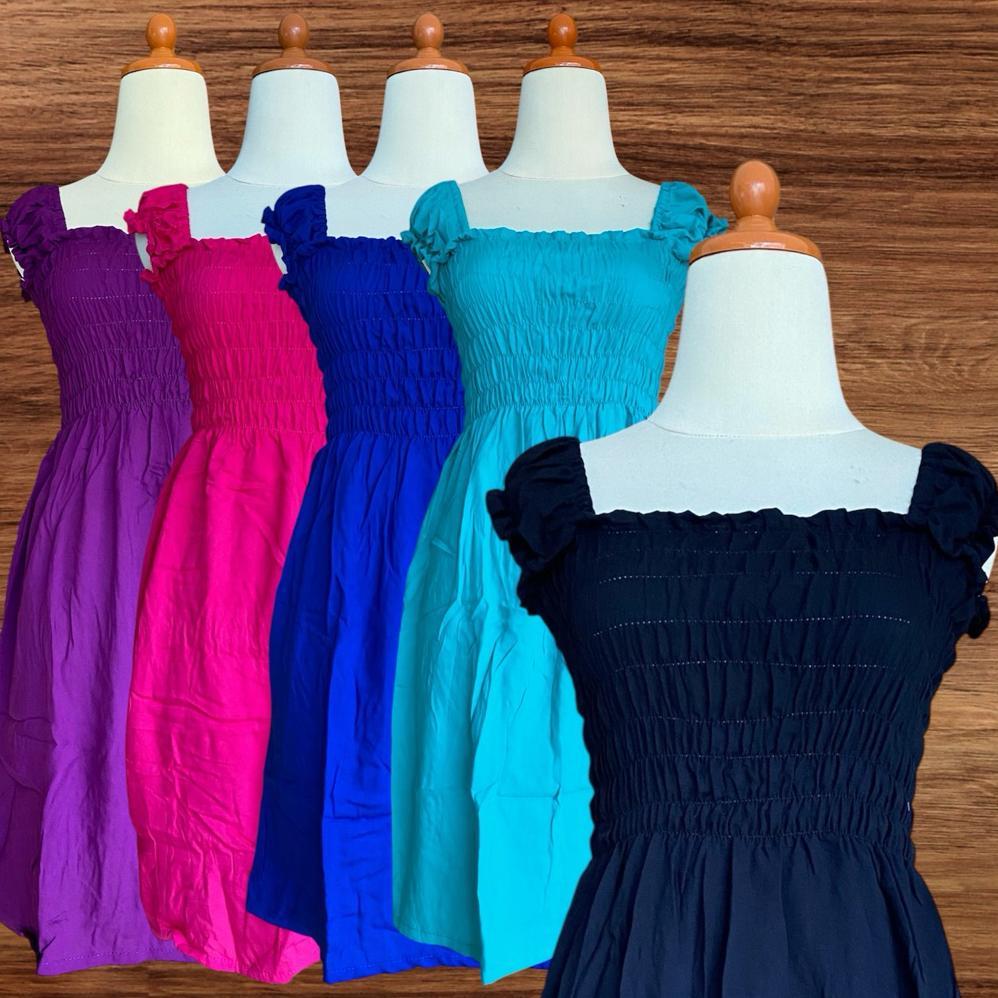 VALUE PACK DRESS KERUT PENDEK RAYON BALI KEKINIAN