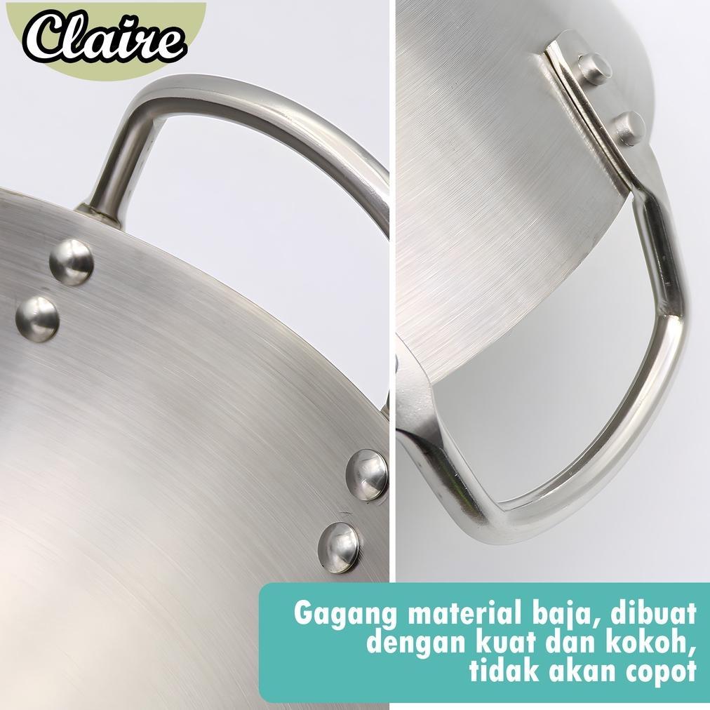 DISKON PANCI WAJAN STAINLESS STEEL / PANCI WAJAN ANTI LENGKET / WAJAN BULAT / OMICKO