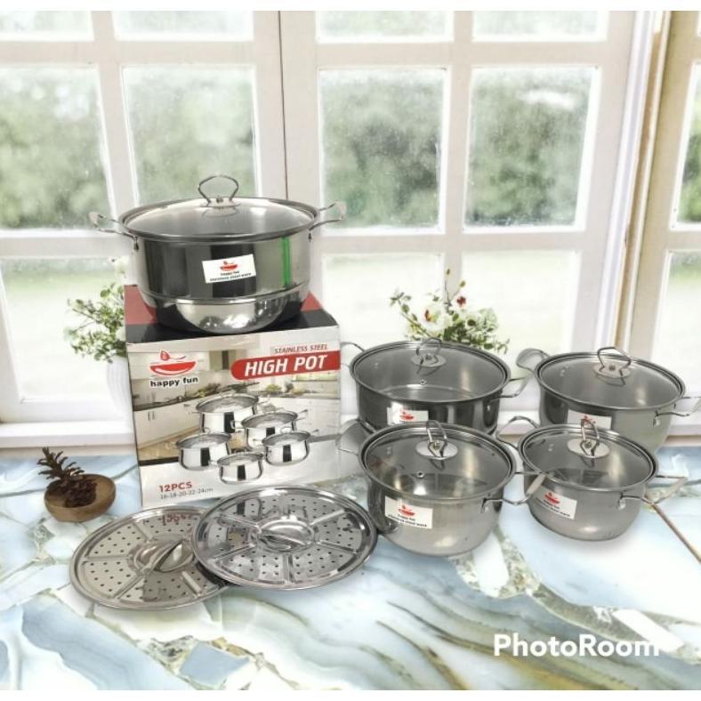 FREE ONGKIR HIGH POT/ PANCI SET 5PCS + STEAMER