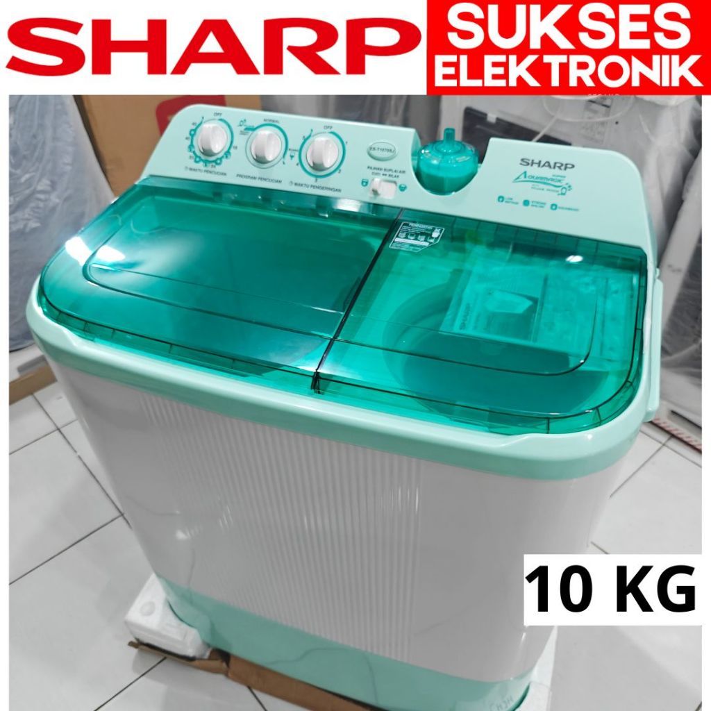 mesin cuci 10 kg sharp baru 1070 garansi resmi sharp free ongkir palembang