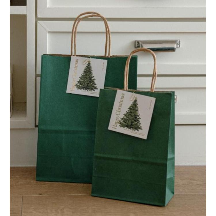 ] Paper bag tema natal Christmas paper bag xmas goodies bag packaging kantong tema xmas polos red gr