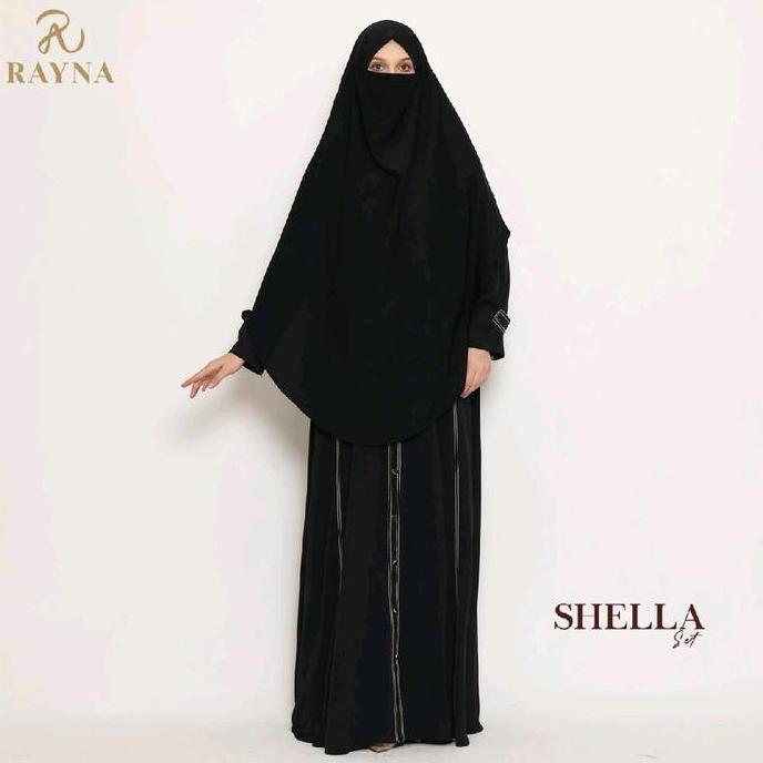 Rayna - Shella Abaya Set Umroh Anti Uv Adem Lembut - Abaya Umroh Premium