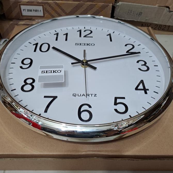 jam dinding seiko putih full crume 30cm 3027 LM